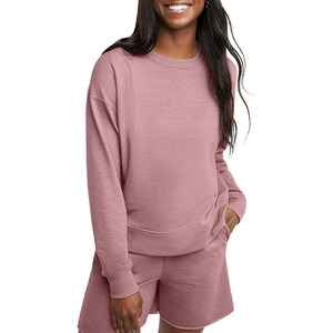 Sweat-shirt décontracté en molleton français pour femme, prix abordable, léger, grandes tailles, 100 % coton, écologique, coupe-vent, automne/hiver - Product Image 6