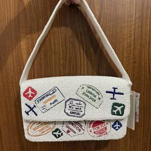 Multicolor Beaded <b>Bag</b> with Handle, Handheld <b>Bag</b>, Casual Hand <b>Bag</b>, Indian Handicraft, Handmade, <b>Baguette</b> <b>bag</b>, - Product Image 2