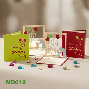 3D Pop-up <b>Handmade</b> <b>Paper</b> Craft Greeting Card Matte Varnishing for Mother's Day Father's Day Baby Shower Valentine's Day-Mom Baby - Product Image 2