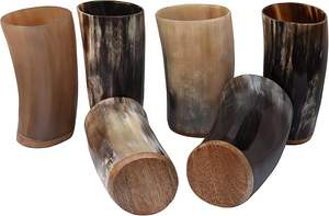 Original fabriqué à la main médiéval authentique Viking corne à boire verres à liqueur bière verres à liqueur buffle corne à boire tasses - Product Image 3