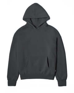 Hoodie Basic boxy Fit สีดำ - Product Image 1
