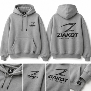 Sweat à capuche d'hiver pour homme avec logo imprimé sur le devant, impression en relief, en molleton de coton, séchage rapide et poche intégrée - Product Image 5