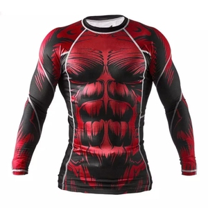 Rash Guard à manches longues anti-UV MMA et BJJ avec logo personnalisé UPF50 + respirant à séchage rapide et écologique - Product Image 1