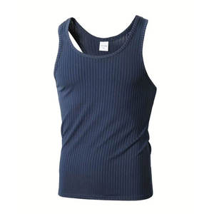 Camiseta sin Mangas Casual de Última Moda para Hombre, 100% Algodón, Cuello Redondo, Transpirable, de Secado Rápido, Personalizada, para Entrenamiento, Talla Grande, Nuevo Diseño - Product Image 3