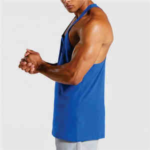 Haute qualité hommes été Fitness débardeurs sur mesure chine Polyester couleur unie bouton capuche Sublimation impression maillots - Product Image 4