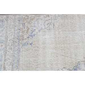 พรมวินเทจ, พรมตุรกีขนาด 1.6x2.9 ฟุต, พรมขนสัตว์สีขาวไล่เฉด - Product Image 5