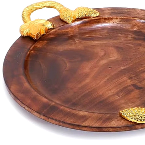 Bandeja de servicio de madera de Acacia Tango de alta calidad Bandeja de café de madera de mango de lujo para uso doméstico Mejor servicio al por mayor del fabricante - Product Image 1