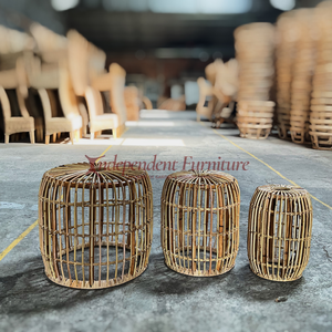 Wholesale Traditional 3-Piece Natural Rattan <b>Console</b>/Side <b>Table</b> Set Garden Furniture for Home Living Outdoor Hotels Living Rooms - Product Image 3