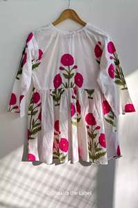 Alta calidad único superior occidental mujeres tendencia corto indio Kurti Kurta mano bloque corto Kurta Kurti para mujeres vestidos para fiesta - Product Image 2