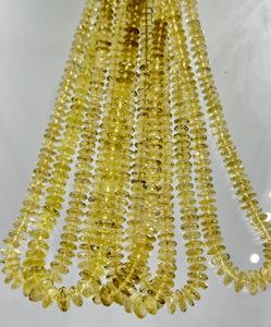 7-8มิลลิเมตรเลมอนควอตซ์ธรรมชาติลูกปัด14นิ้วเกลียวตัดจากเยอรมันสำหรับ DIY สร้อยคอสร้อยข้อมือลูกปัดหิน - Product Image 3