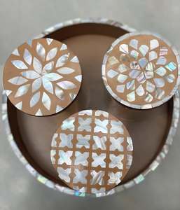 Majestic Aura Mother of Pearl Inlay Acrylic Sweet & Dry Fruit <b>Storage</b> Jar Luxury Organizer for Eid, Diwali, and Wedding Gifting - Product Image 4