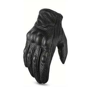 Easy To Use Breathable OEM Service Newest Highland Quality Hand Protective Wear Genuine Leather Motorcycle Gloves - Product Image 2
