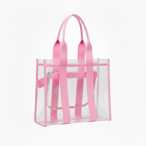 Gamma Phi Delta Sorority Clear Tote <b>Bag</b> Transparent <b>Vinyl</b> Tote <b>Bag</b> With Shoulder Handles Stadium Approved Clear PVC Carry <b>Bag</b> - Product Image 3