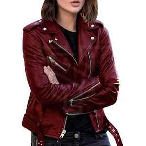 Ropa de calle Moda Mujer Ropa de cuero Ropa de mujer Chaqueta Chaquetas de talla grande Ropa de mujer - Product Image 4