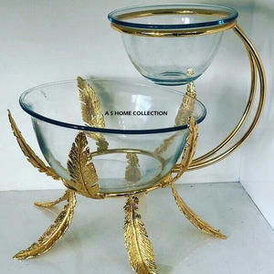 Juego de 3 Tazones Decorativos de Metal para Servir Frutas, Estilo Americano, para Dulces, Galletas, Ensaladas, de Alta Calidad - Product Image 4