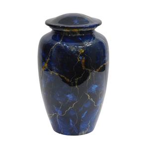 Urnes funéraires classiques en aluminium pour adultes en marbre avec revêtement transparent urnes funéraires en métal fini émail pour cendres humaines - Product Image 3