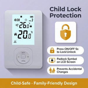 <span class=keywords><strong>Thermostat</strong></span> <span class=keywords><strong>sans</strong></span> <span class=keywords><strong>fil</strong></span> pour chaudière à <span class=keywords><strong>gaz</strong></span> SS304, contrôleur de température ambiante, récepteur 868 MHz, conception flexible pour chaudière combinée domestique ou de bureau - Product Image 5