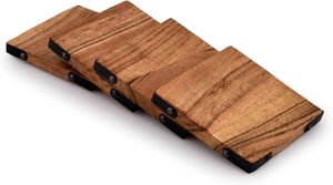 Elegant Classic Walnut <b>Wood</b> Handcrafted Coasters for Home Decor and <b>Table</b> Settings Product Category <b>Mats</b> & Pads - Product Image 4