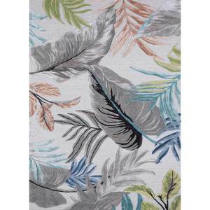 Tapis Hacienda en laine et viscose tuftés à la main, gris et noir, à rayures florales, rectangulaires, pour la maison, tapis moelleux pour salon, tapis de couloir - Product Image 1