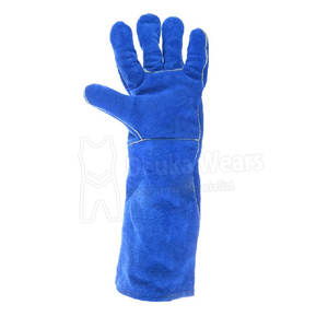 ถุงมือเชื่อมแบบกำหนดเอง MOQ ต่ำ ระบายอากาศได้ดี ทนไฟ ผลิตจากวัสดุหนังแบบกำหนดเอง พร้อมยางลาเท็กซ์ - Product Image 4