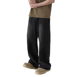 Pantalon en jean stretch personnalisé pour hommes High Street Hip Hop Style vintage Zipper Fly Dark Fournisseur direct de vêtements de rue en 3D - Product Image 2