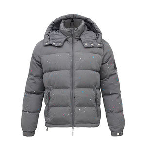 Custom Unisex Winter Outdoor Insulated <b>Puffer</b> <b>Jacket</b> <b>Thin</b> Warm <b>Jacket</b> with Sublimation Flower Design Printed Custom Manufactured - Product Image 3