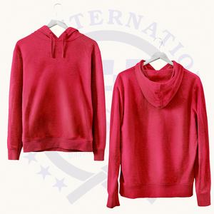 Sudadera holgada con capucha de algodón 100% para parejas, jersey con hombros caídos, ropa de calle, invierno, diamantes de imitación digitales, teñido liso - Product Image 3