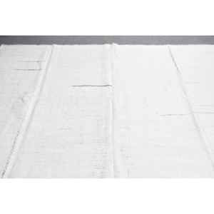 Alfombra Turca Kilim Vintage Grande de 9x6.5 pies, Alfombra Oriental Blanca de Lana - Product Image 5