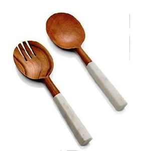 Green Mango Wood Handmade <b>Small</b> Nesting Decorative Bowl Set with 2 Turners Sustainable <b>Freezer</b> Safe Utensils - Product Image 6