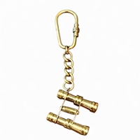 Porte-clés jumelles en laiton de qualité supérieure, style marin vintage, logo personnalisé, design de dessin animé tendance, étanche, léger, cadeau