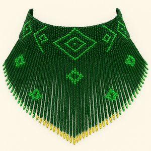 Collar de Gargantilla con red de cuentas de semillas negras hechas a mano para mujer, acento de perlas coloridas - Product Image 2