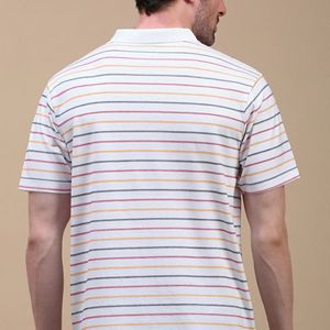 เสื้อโปโลลายทางผ้าถักสองสีทึบสำหรับโปโล - Product Image 2