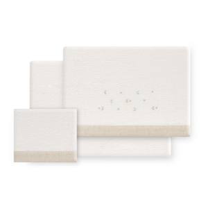 Juego de Ropa de Cama para Cuna de 3 Piezas, Tela de Forro Polar Coral, Técnica de Tejido - Modelo Oso-Estrella Luna - Product Image 1