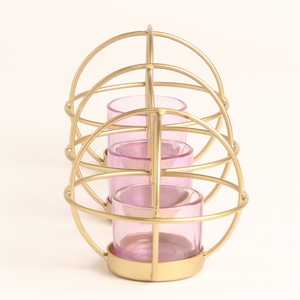 Dernier mariage Festival Table Photophore Bougeoir Exquis Plante Fleur Conception Bougeoir Doré - Product Image 4