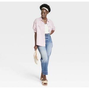 Jeans Donna Universali a Vita Super Alta Vintage Gamba Dritta Bootcut Svasati con Stampa Fantasia Lavaggio Medio XL Denim Lavabile - Product Image 3