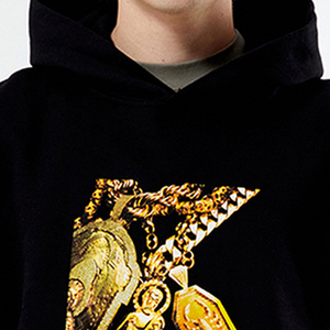 Sudadera de Color Sólido, Estilo Personalizado, Estampado Puff, Ligera, Lavable a Máquina, Diseño Único, Ropa de Moda, Sudaderas con Estampado Puff - Product Image 6