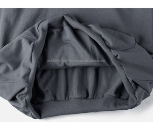 Sweat-shirt à capuche personnalisé avec logo, en coton lourd 500 g/m², sans cordon, coupe ample, double couche, streetwear, surdimensionné, en molleton vintage pour homme - Product Image 4