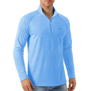 Venta directa de fábrica Camiseta de media cremallera personalizable de alta calidad para hombre hecha del mejor material Pakistán Sólido 220 gramos ¡La mejor oferta! - Product Image 2