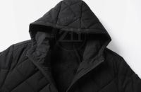 Chaqueta Acolchada de Invierno Cálida con Logotipo Personalizado, Tallas Grandes, Estilo Casual, con Cremallera Fox, Oversize, Streetwear, Térmica, Brillante, con Capucha, Impermeable