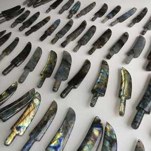 Daga tallada de labradorita Natural de forma libre, cristales curativos espirituales de fuego múltiple, piedra preciosa azul con forma elegante, certificado GIA - Product Image 3