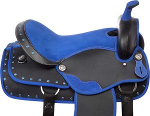 Selle de cheval de baril synthétique de course occidentale de qualité supérieure avec ensemble de tack assorti pour l'équitation - Product Image 3