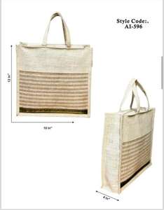 ถุงผ้าทำจากผ้าใบและปอกระเจาเป็นมิตรต่อสิ่งแวดล้อมใช้ซ้ำได้ - Product Image 4