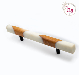 Boutons de porte en résine blanche industrielle en bois poignées de tiroir en métal pour cuisine chambre hôtel villa armoire scolaire utilisation centre commercial extérieur - Product Image 2