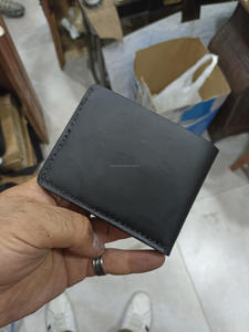 Cartera plegable de cuero genuino delgada para hombres con bloqueo RFID estilo minimalista cierre abierto tarjetero 2017 - Product Image 4