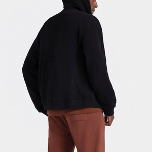 Sudadera con Capucha y Cremallera para Hombre, Diseño Retro, Estampado Sólido, con Bolsillos, Bordado 3D Personalizado, Venta al por Mayor, 100% Algodón - Product Image 6