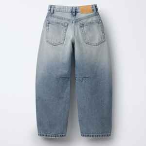 Custom Regular Fit Straight Mid Waist Mens Jeans 100% Cotton Fabric Denim Pants Men's Baggy jeans Mud Wash Denim Pant For Men - Product Image 6