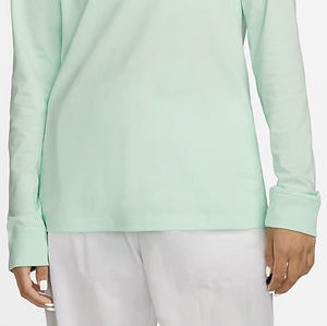 2024 vente en gros de haute qualité personnalisé 100% coton peigné Jersey coupe ajustée à manches longues plaine personnalisé T-shirt pour les femmes - Product Image 5