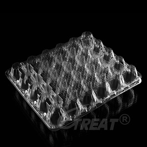 Hot Bán Tái Sử Dụng Nhựa Trứng Container 30 Lỗ Tái Chế Pet Khay Trứng Thân Thiện Với Môi Bao Bì Hộp Vỏ Sò Nhựa Punnets - Product Image 5