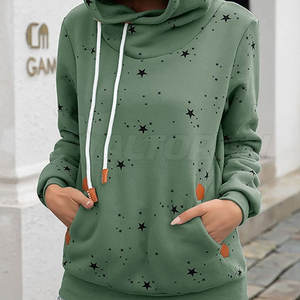 เสื้อฮู้ดดี้ผู้หญิงไซส์ใหญ่ ผ้าคอตตอนผสม ทรงหลวมทันสมัย ใส่ได้ทั้งฤดูใบไม้ร่วงและฤดูหนาว เสื้อฮู้ดดี้แฟชั่นสำหรับผู้หญิง - Product Image 5