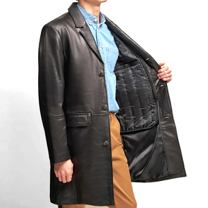 Blouson aviateur en cuir pour homme, design personnalisé, meilleure qualité, nouvelle tendance, col rabattu uni, respirant, doublure en coton imperméable - Product Image 6